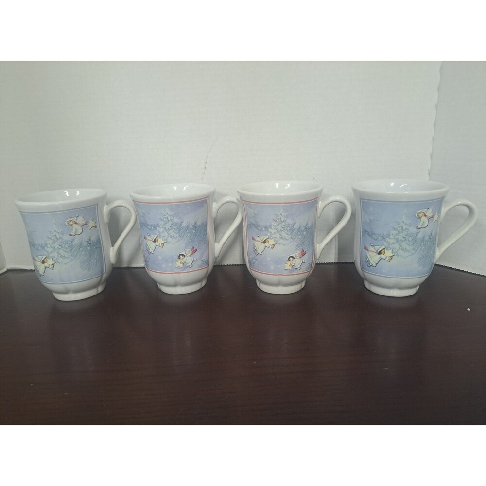 Set Of 4 Hallmark Angel Mugs